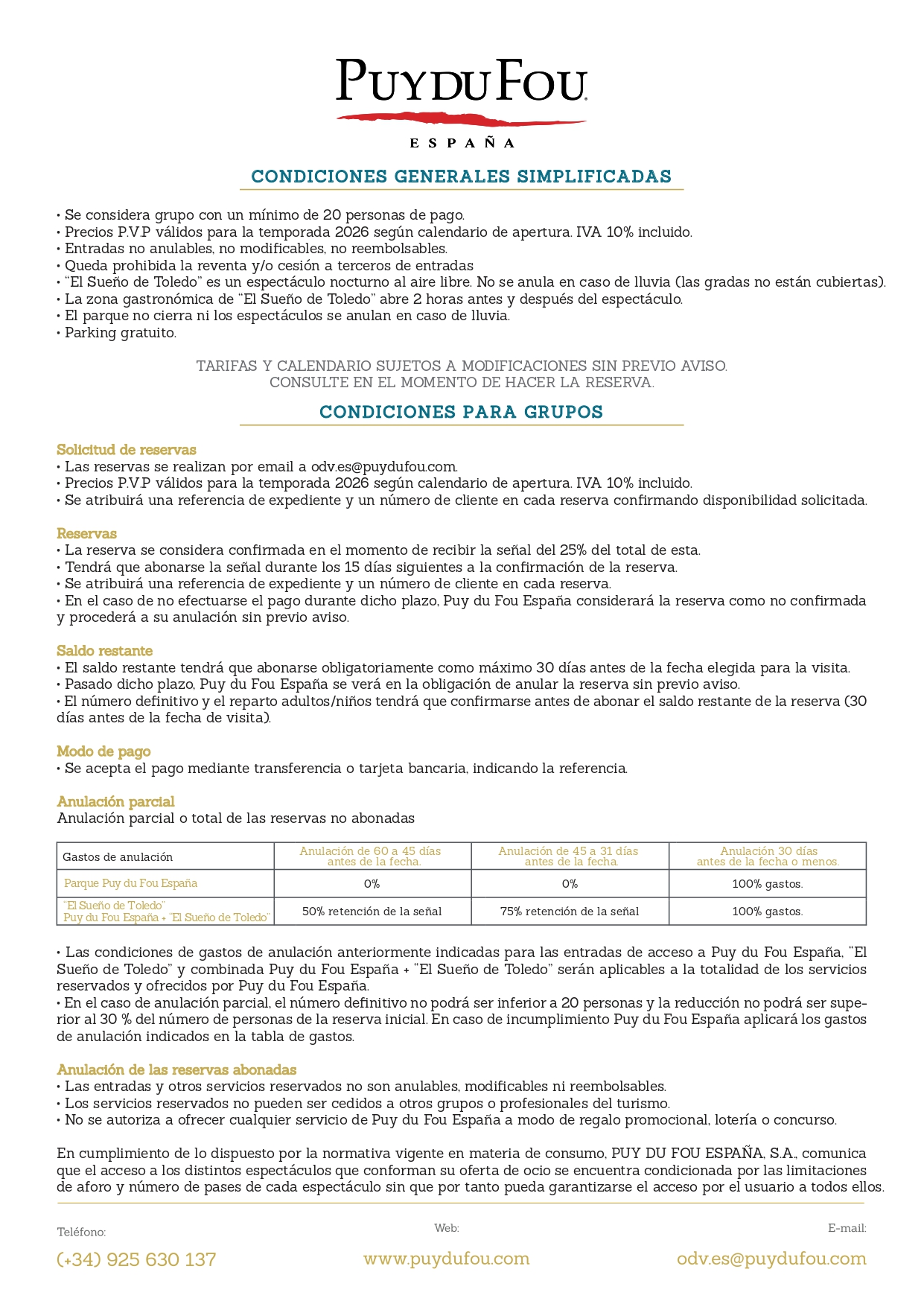 Condiciones Puy du Foy 2025-2026